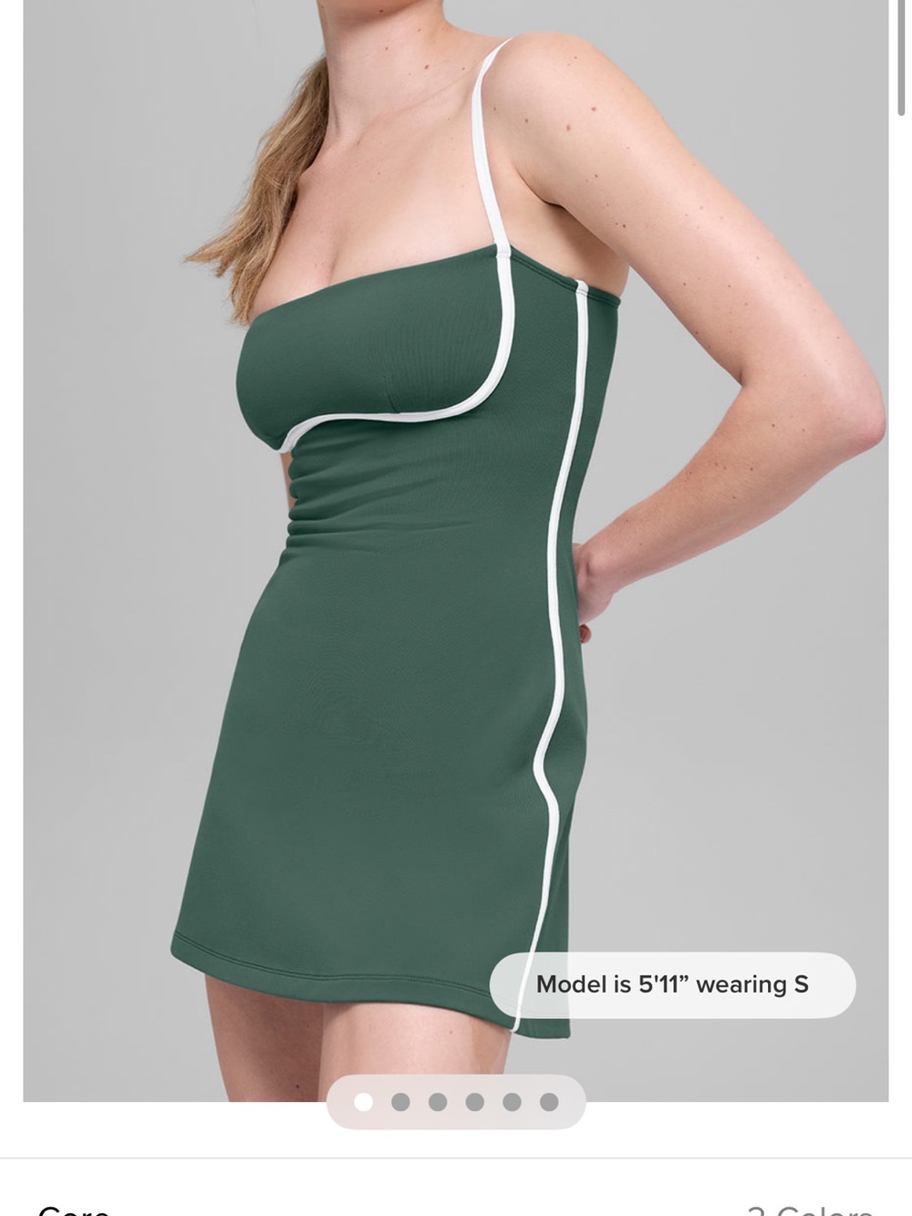 Alo airbrush streamlined dress clover sz L